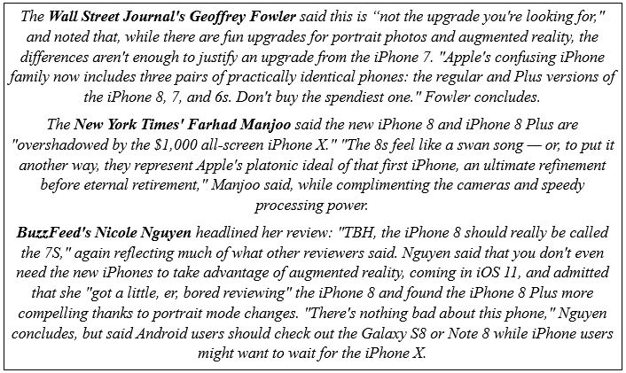 Quotes about Apple's latest release.JPG