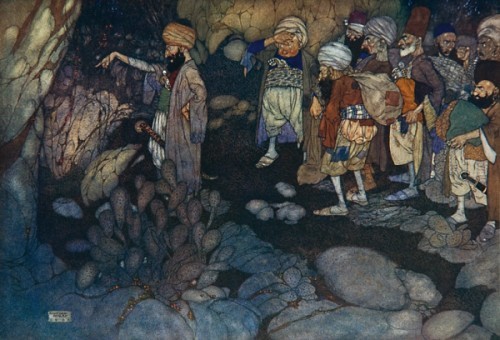 alibaba and the forty thieves painting