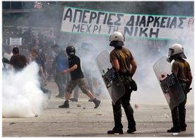 Greek Riots Default