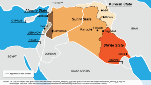 map of Syria Sunni Kurdish state