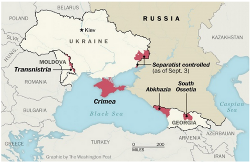 Ukraine and Crimea separatist map