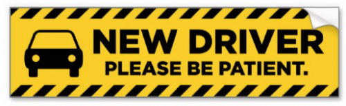 new driver bumper sticker