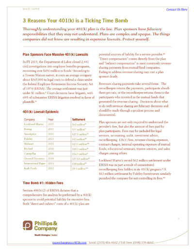 3 Reasons Your 401(k) is a Ticking Time Bomb