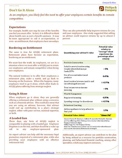 Don’t Go It Alone – Supercharge Your 401(k)